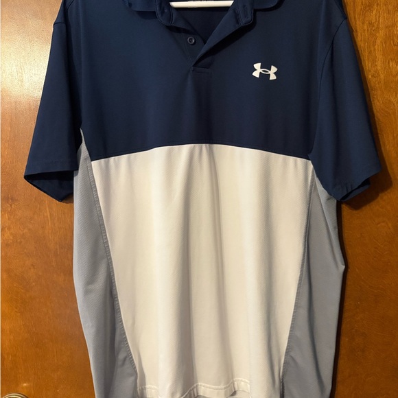 Under Armour Men's Navy and White Polo Shirt - Picture 1 of 3